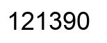 Número 121390 imagen negro