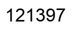 Número 121397 imagen negro