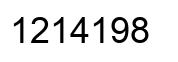 Number 1214198 black image