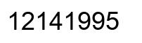 Número 12141995 imagen negro