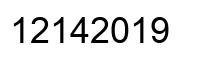 Número 12142019 imagen negro