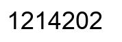 Number 1214202 black image