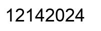Number 12142024 black image