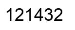 Número 121432 imagen negro