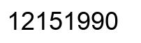 Número 12151990 imagen negro