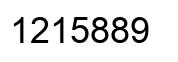 Number 1215889 black image