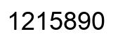 Number 1215890 black image