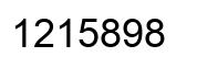 Number 1215898 black image