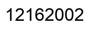 Número 12162002 imagen negro