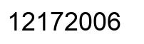 Number 12172006 black image