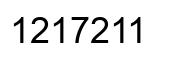 Number 1217211 black image