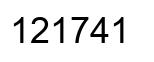 Número 121741 imagen negro