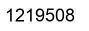 Number 1219508 black image