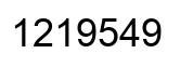 Number 1219549 black image