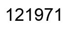 Number 121971 black image
