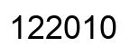 Number 122010 black image