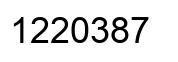 Number 1220387 black image