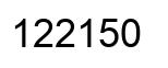 Number 122150 black image