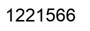 Number 1221566 black image