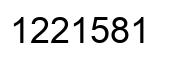 Number 1221581 black image