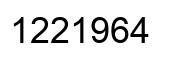 Number 1221964 black image