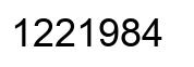 Number 1221984 black image