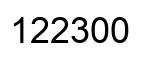 Número 122300 imagen negro