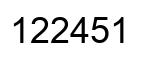 Number 122451 black image