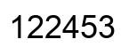 Number 122453 black image
