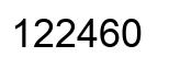 Number 122460 black image