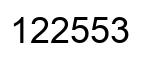 Número 122553 imagen negro