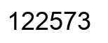 Number 122573 black image