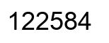 Número 122584 imagen negro