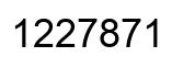 Number 1227871 black image