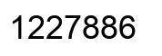 Number 1227886 black image