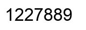 Number 1227889 black image