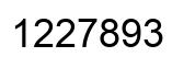 Number 1227893 black image