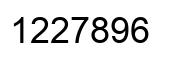 Number 1227896 black image