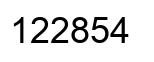 Number 122854 black image
