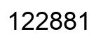 Number 122881 black image