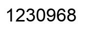 Número 1230968 imagen negro