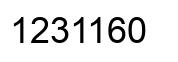 Número 1231160 imagen negro