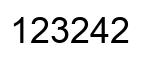 Número 123242 imagen negro