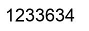 Number 1233634 black image