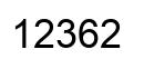 Number 12362 black image