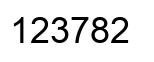 Number 123782 black image