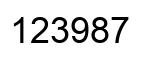 Number 123987 black image
