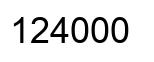 Number 124000 black image