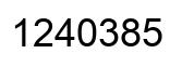 Number 1240385 black image