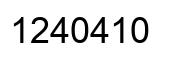 Number 1240410 black image